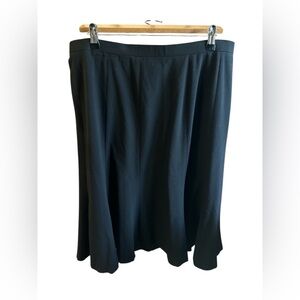 Zac & Rachel Elegant Black Midi Women's Flare Skirt Size 14 Classy Office Wear